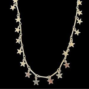 🇺🇸 Silver Stars Necklace w/adjustable extender BEAUTIFUL ⭐️ and sparkly